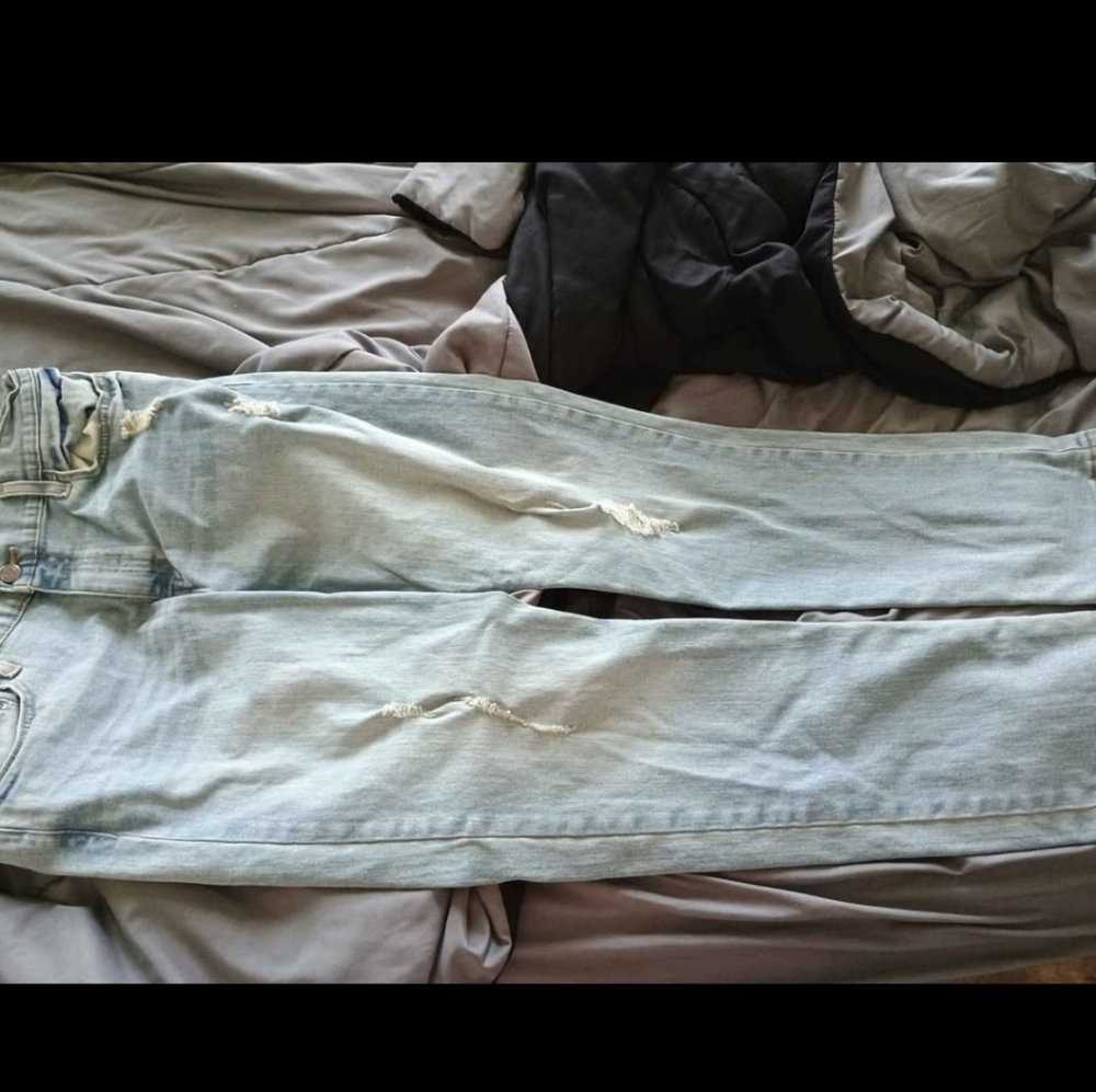 Light Blue Distressed Jeans